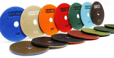 Алмазные гибкие шлифовальные круги EHWA Стандарт Pads 7-STEP D125 №100